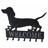 Dachshund 7 Hooks 30x24cm
