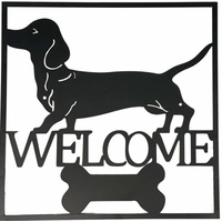 Welcome Dachshund Wall Art 40cm