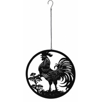 Hanging Rooster Metal Wall Art 40x77cm