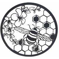 Beehive Producing Honey Metal Wall Art 60cm