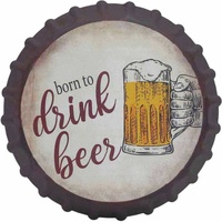 Born To Drink Beer Wall Art 34cm