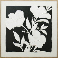 Black & White Blooms A Framed Artwork 80cm