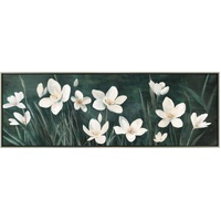 Blooming Flower Framed Artwork 150x50cm