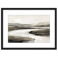 By The River Artwork Framed W Glass Front 60x80cm