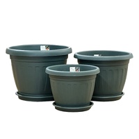 bulk 15 Garden Plastic Pot & Saucer Medium Size 28x22cm