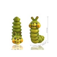 Set 2 Terracotta Caterpillar Ornament 16cm
