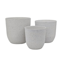 bulk 8 Sandstone Look Thick Plastic Planter Small Size 24x25cm