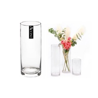 bulk 6 Glass Cylinder Vase Flower 35cm