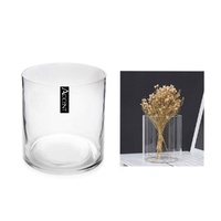 bulk 6 Glass Cylinder Decorative Vase 25cm