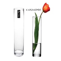 bulk 12 Glass Cylinder Vase Flower 25cm