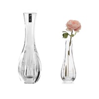 bulk 12 Glass Ribeed Vase 25cm