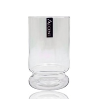 bulk 12 Glass Cylinder Vase w Base 20cm