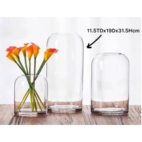 bulk 6 Glass Modern Bud Vase Flower 31cm