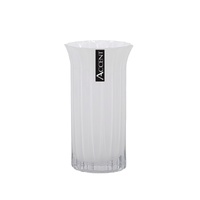 bulk 6 White Flared Ripple Vase 20cm