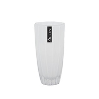 bulk 6 White Concave Ripple Vase 20cm