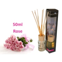 bulk 24 Scented Oil Diffuser Rose 50Ml 8 Rattan Sticks