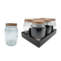 bulk 18 Glass Jar w Metal Lid 1000ml Canister 16cm