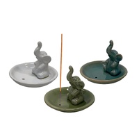 Set 3 Elephant Incense Holder 10cm