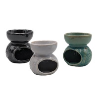 bulk 24 Embossed Ceramic Oil Burner 3 Assorted 11cm
