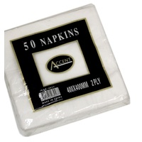 bulk 2400 White Napkin Dinner 2ply 40cm