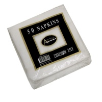 bulk 2400 White Napkin Cocktail 2ply 23cm