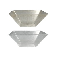 bulk 24 Glitter Plastic Tapered Bowl Square 3.7lt 28x11cm
