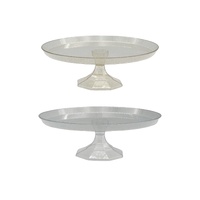bulk 24 Glitter Plastic Cake Stand 26x5cm