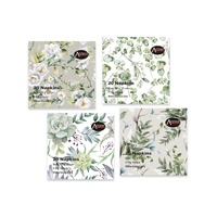 bulk 960 Eucalyptus Pattern Napkin 3ply Assorted 33cm