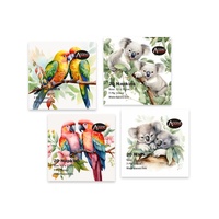 bulk 960 Outback Gems Napkins 2ply 4 Assort 33cm