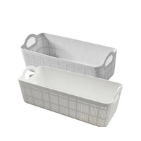 bulk 24 Rect Storage Basket w Handle Assort 26cm
