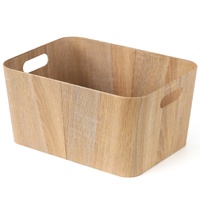 bulk 6 Woodgrain Look Storage Rectangle 30cm