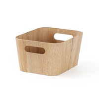 bulk 6 Woodgrain Look Storage Rectangle 23cm