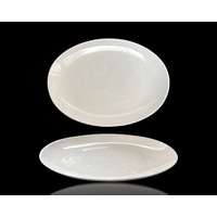 bulk 12 White Fine Bone China Oval Platter 12.5ln 30x2cm