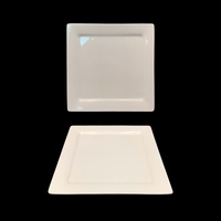 bulk 24 White New Bone China Square Side Plate 21cm
