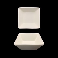 bulk 24 White New Bone China Square Soup Bowl 14x5cm