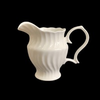 bulk 24 White Fine Bone China Embossed Creamer Jug 255ml
