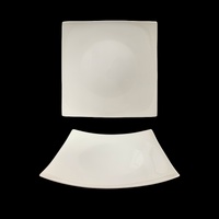 bulk 24 White New Bone China Square Dinner Plate 11in 28x2cm