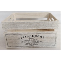 Vintage Home Wood Crates White Wash 40x22cm