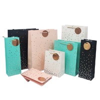 bulk 24 Medium Gold Confetti Gift Bag Assort 23cm