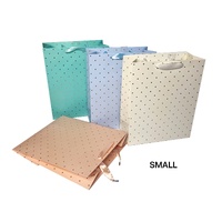 bulk 24 Small Foil Dot Gift Bag 4 Assorted 11x14cm