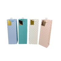 bulk 24 Foil Dot Bottle Gift Bag 4 Assorted 12x36cm
