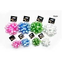 bulk 24 Satin Gift Bow 15cm Assort Cols