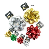 bulk 24 Holographic Gift Bow 19cm Assort Cols