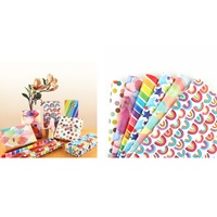 bulk 50 Cheerful Gift Wrap 70cmx3m 38mm Core