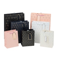 bulk 24 Large Foiled Triangles Gift Bag 4 Assort 32cm