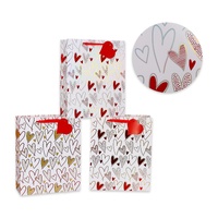 bulk 24 Large Size Love Heart Gift Bag 3 Asst 32cm