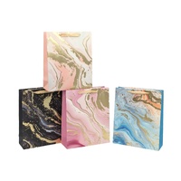 bulk 24 Elegant Golden Marble Gift Bag Xlarge 4 Asst