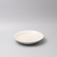 Bowl Open Shallow 23cm Ivory Spiral Glaze
