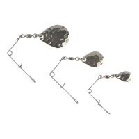 Swimerz Jig Spinner, Large, Hammered Nickel, 5 Pack