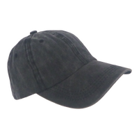 BSTC 6-Panel Baseball Cap, Distressed Cotton, Charcoal